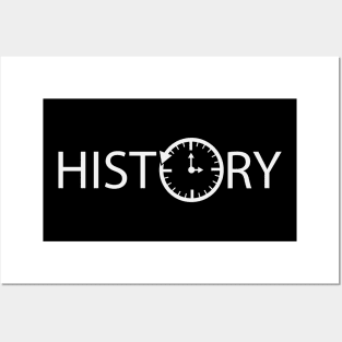 History artistic typographic logo design Posters and Art